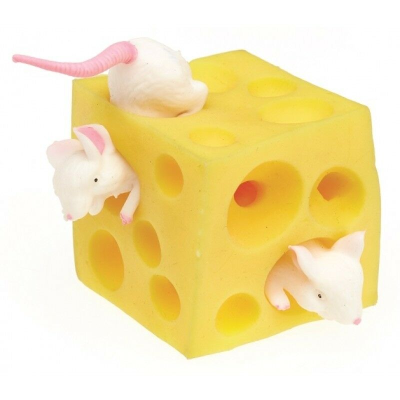 stretchy mice and cheese toy