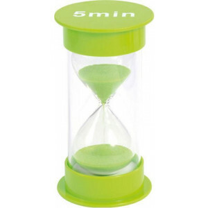 Sand Timer 12.5 cm, 5 minutes, green