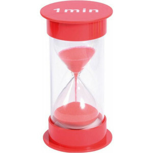 Sand Timer 12.5 cm, 1 minute, red