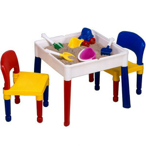5 in 1 Multipurpose Square Activity Table & 2 Chairs - Liberty House Toys (698)