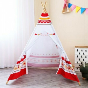 Sunny LED Tipi Tent Red / white