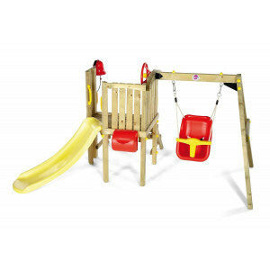 Wooden Toddler Climbing with swing and slide - Plum (7092133)