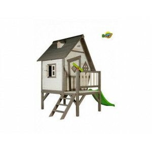 Wooden Playhouse Cabin XL (gray / white) - Sunny (C050.004.00)