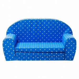Gepetto fold out mini sofa blue with white dots 05.07.04.02