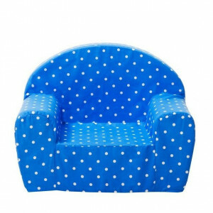Gepetto Childrens' Armchair - Blue with White Dots 05.07.06.00-b   