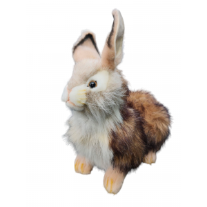 Cuddly toy Rabbit - White Rabbit with yellow brown - 25 cm - Lifelike - Plush Cuddly Toys - Hansa